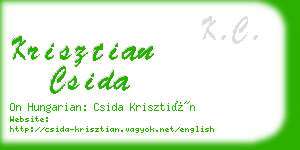 krisztian csida business card